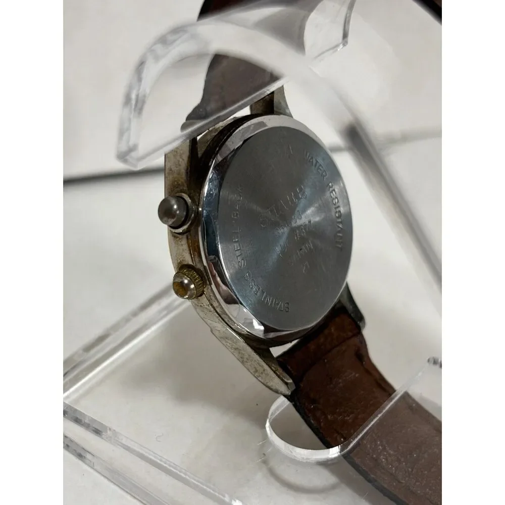 Sharp Opti-glo 361633 brown dial vintage women's watch, working